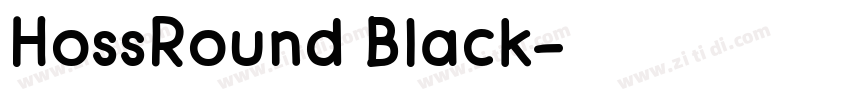 HossRound Black字体转换
